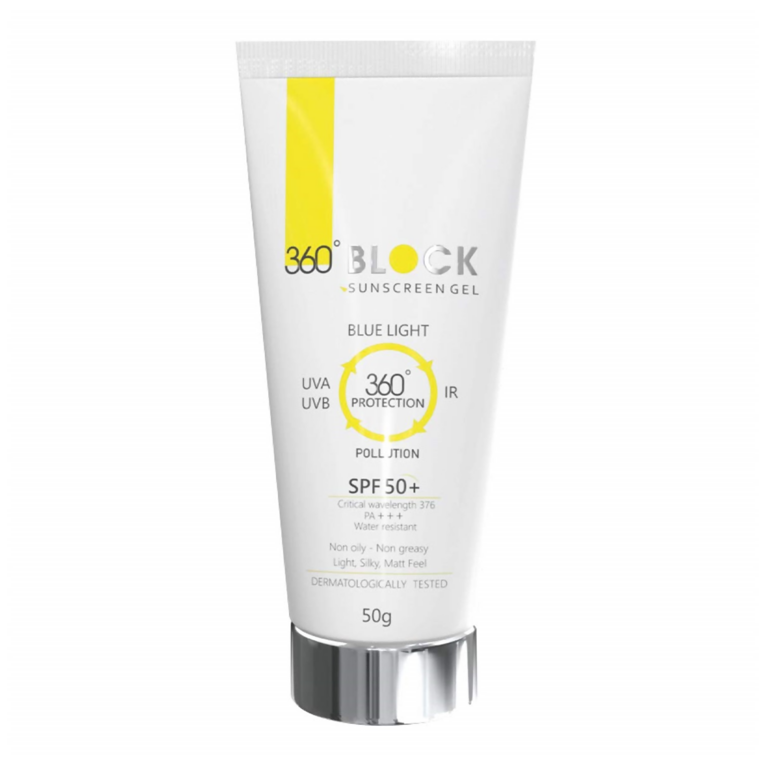 360 Block Sunscreen Gel SPF 50+ - Protects From UVA,UVB