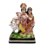 Buji Craft Radha Krishna Cow Idol