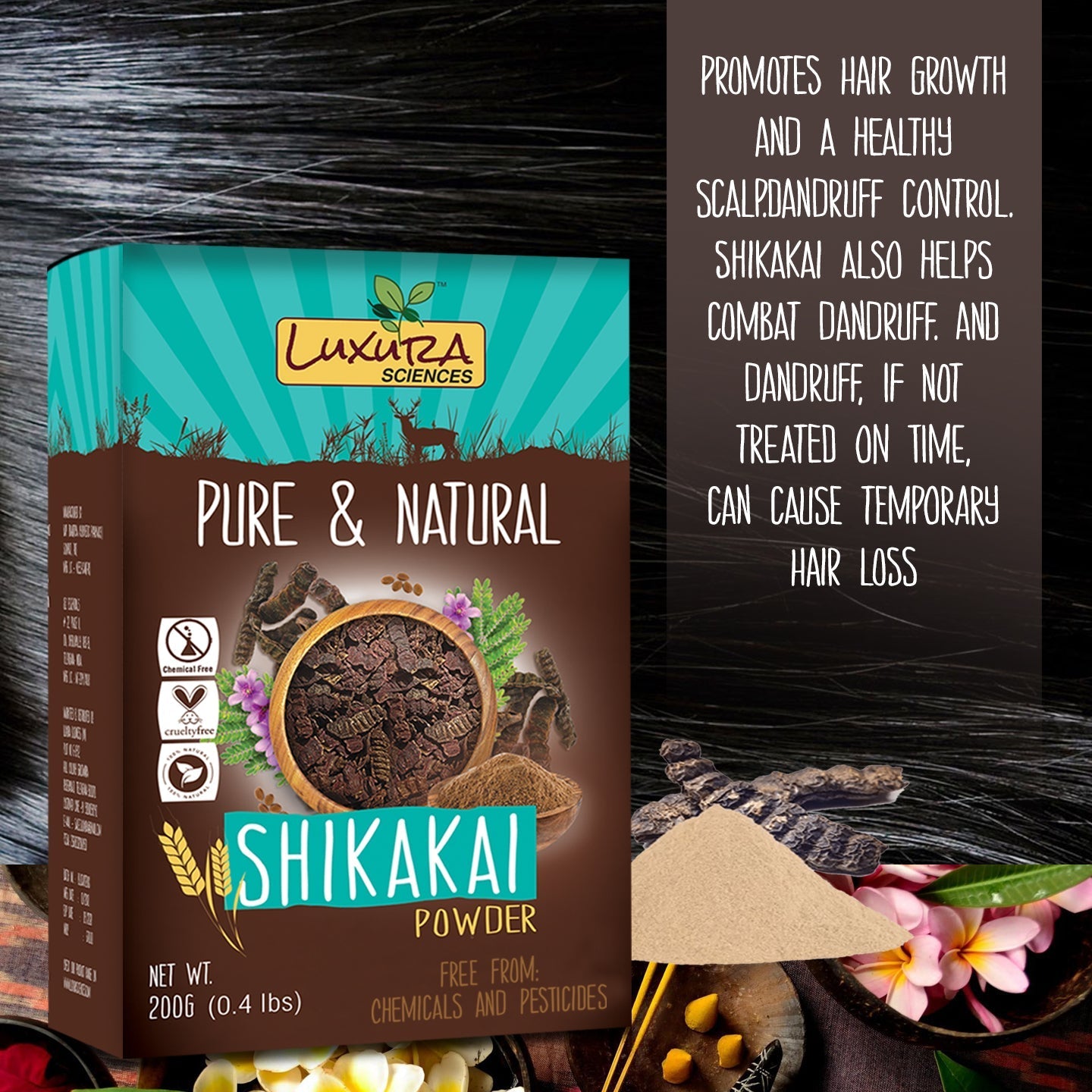 Luxura Sciences Shikakai Powder For Hair