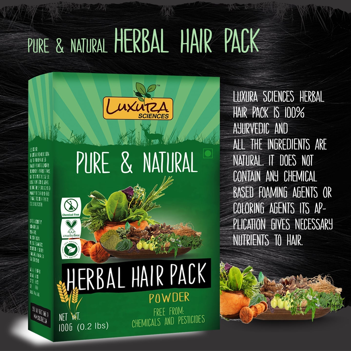 Luxura Sciences Natural Hair Pack For Dry Hair