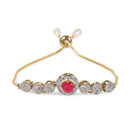 Rhodium-Plated Alloy American Diamond Studded Designer Bracelets - The Pari - Distacart