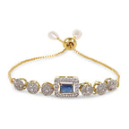 Rhodium-Plated Alloy American Diamond Studded Designer Bracelets - The Pari - Distacart