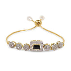 Rhodium-Plated Alloy American Diamond Studded Designer Bracelets - The Pari - Distacart