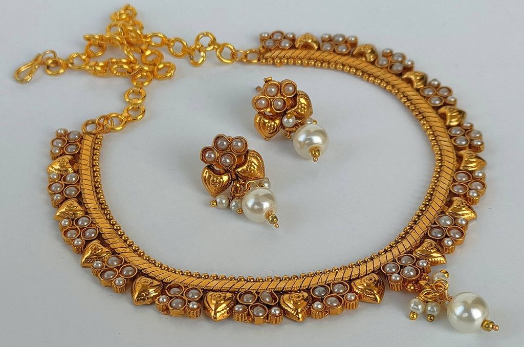 White Agate necklace Set