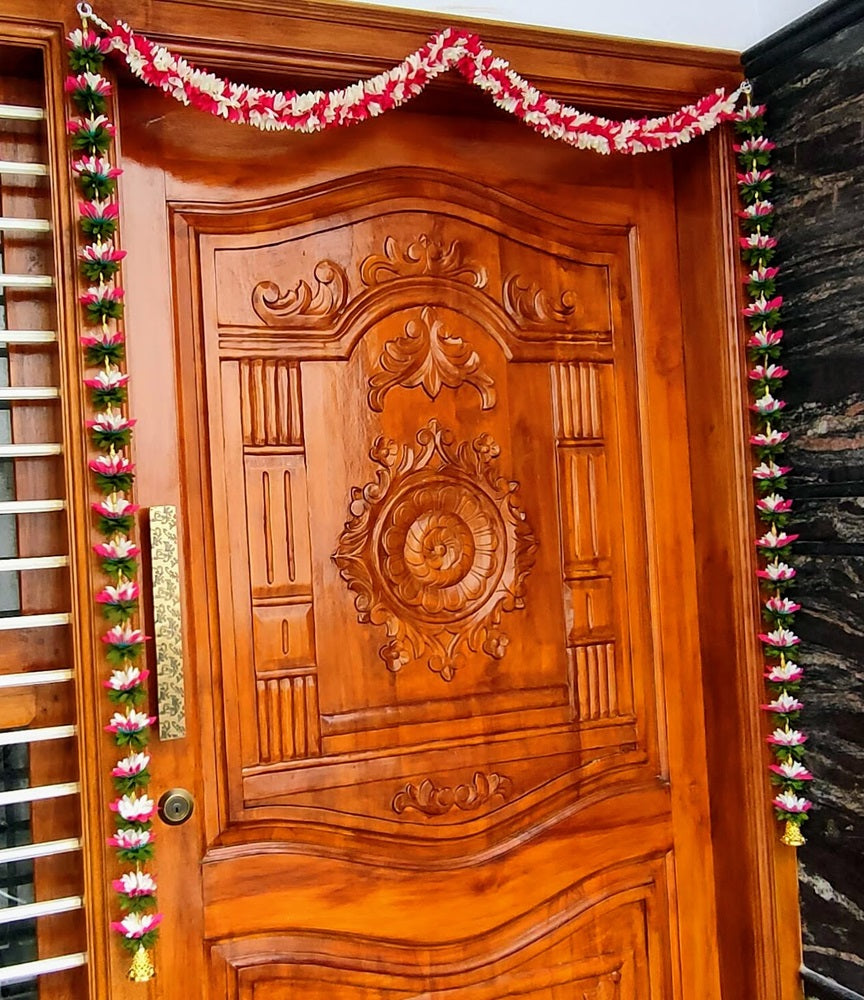 Multicolor Fabric Toran With Side Garlands