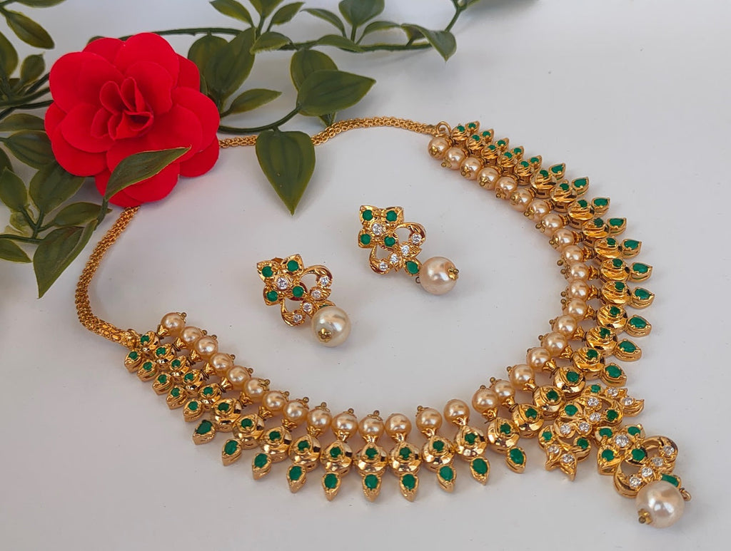 Uncuts & Emeralds Bridal Jewelry Set - Distacart