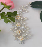 White Bridal Hair Brooch