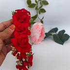 Red Bridal Flower Hair Accessories - Distacart