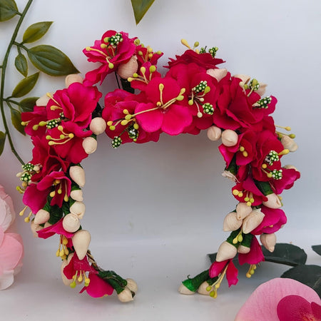 Pink Bridal Hair Gajra