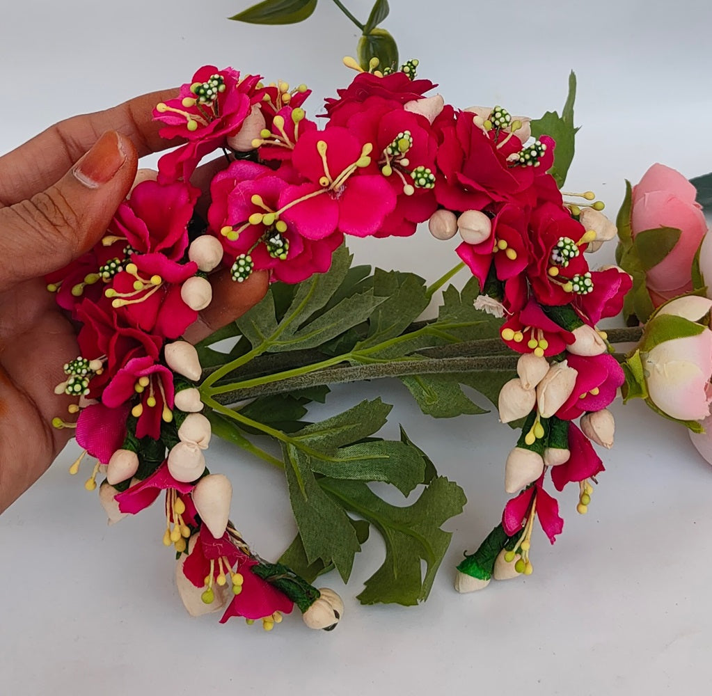Pink Bridal Hair Gajra - Distacart