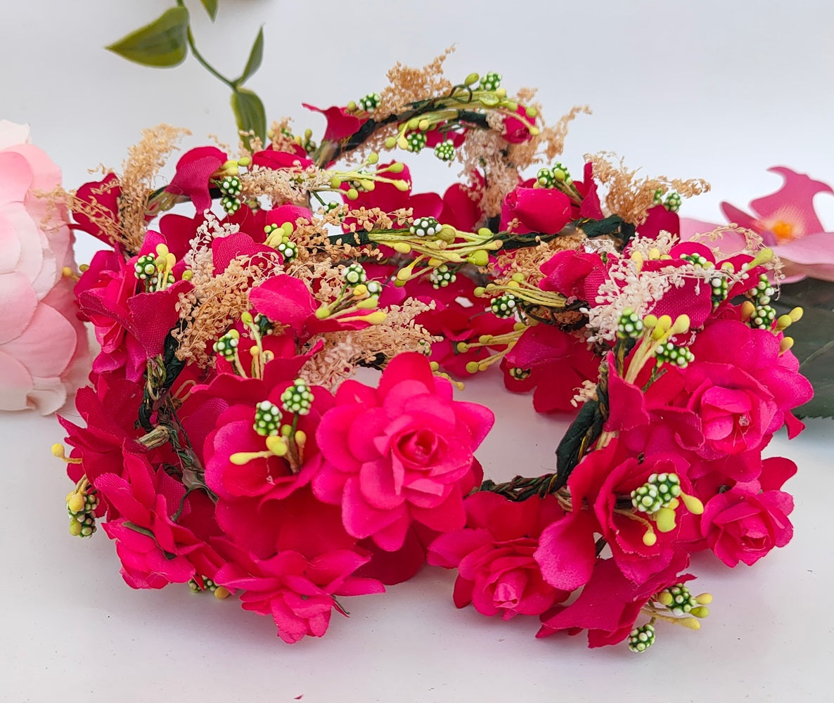 Pink Juda Flower Hair Accessories