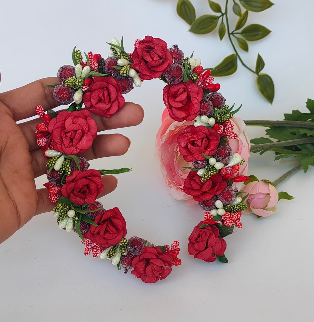 Red Rose Flower Gajra - Distacart