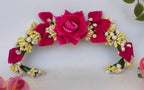 Pink Rose Flower Hair Gajra - Distacart