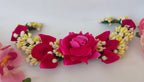 Pink Rose Flower Hair Gajra - Distacart