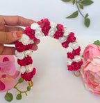 Red & White Rose Gajra - Distacart