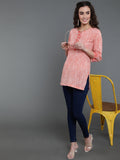 Antaran Orange Pure Cotton Printed Tunic