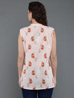 Antaran Peach Pure Cotton Printed Tunic