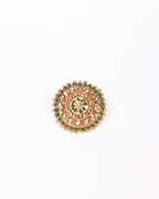 Gold-Polished Alloy Ethnic Designer Cocktail Ring - The Pari