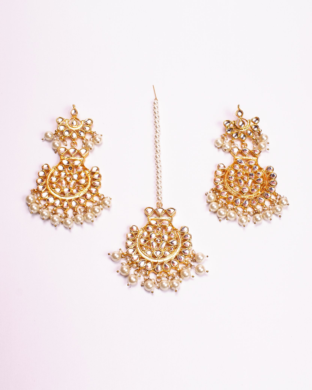 Gold-Polished Alloy Pearl And Kundan Choker Necklace Set - The Pari