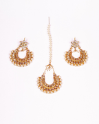 Gold-Polished Alloy Pearl And Kundan Choker Necklace Set - The Pari