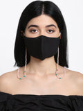 Stone And Gold Plated Mask Chain - Ruby Raang - Distacart