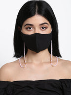 Stone And Gold Plated Mask Chain - Ruby Raang - Distacart
