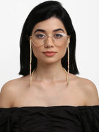 Stone And Gold Plated Mask Chain - Ruby Raang - Distacart