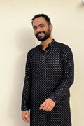 Black Mirror Designer Kurta by Hilo Design