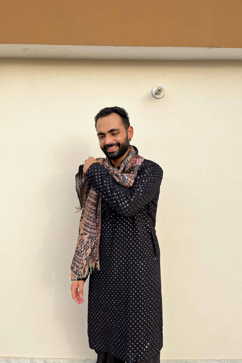 Black Mirror Designer Kurta by Hilo Design