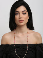 Stone And Gold Plated Mask Chain - Ruby Raang - Distacart