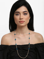 Stone And Gold Plated Mask Chain - Ruby Raang - Distacart