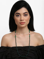 Stone And Gold Plated Mask Chain - Ruby Raang - Distacart