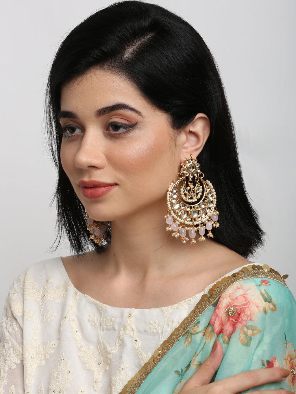Kundan Earrings - Ruby Raang - Distacart