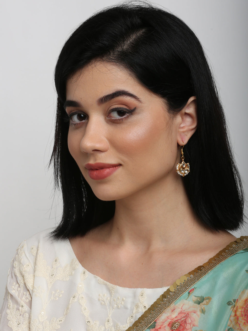 Gold Plated Kundan Studs - Ruby Raang - Distacart