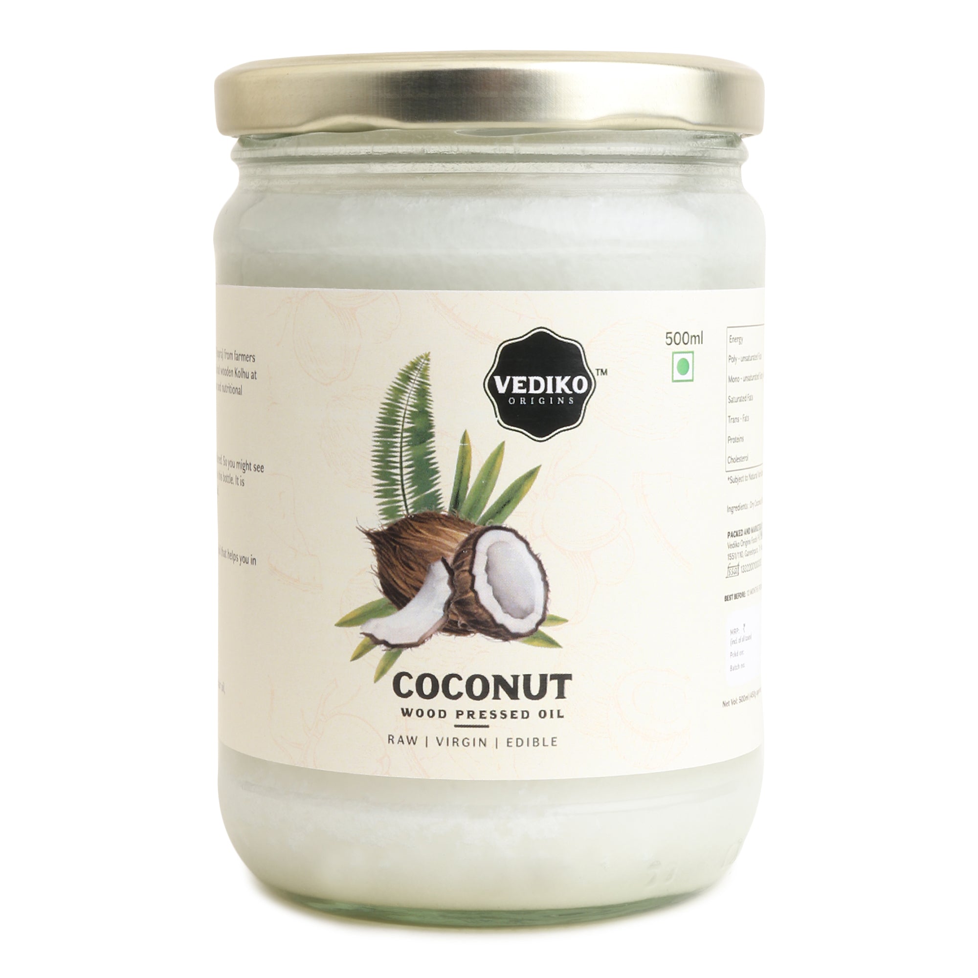 Vediko Origins Coconut Oil - Distacart