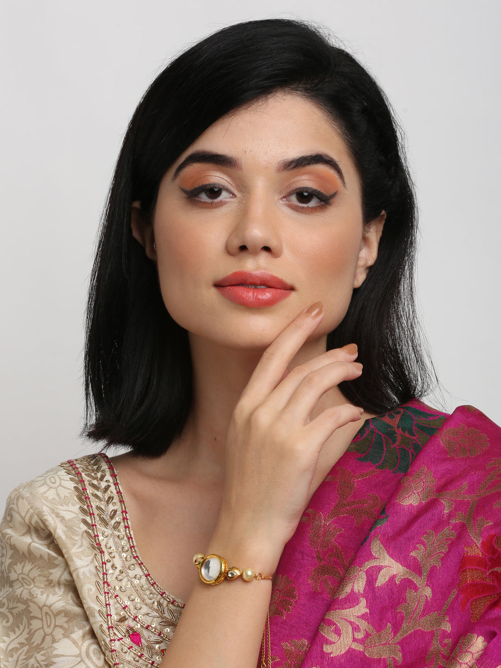 Kundan Bracelet - Ruby Raang - Distacart