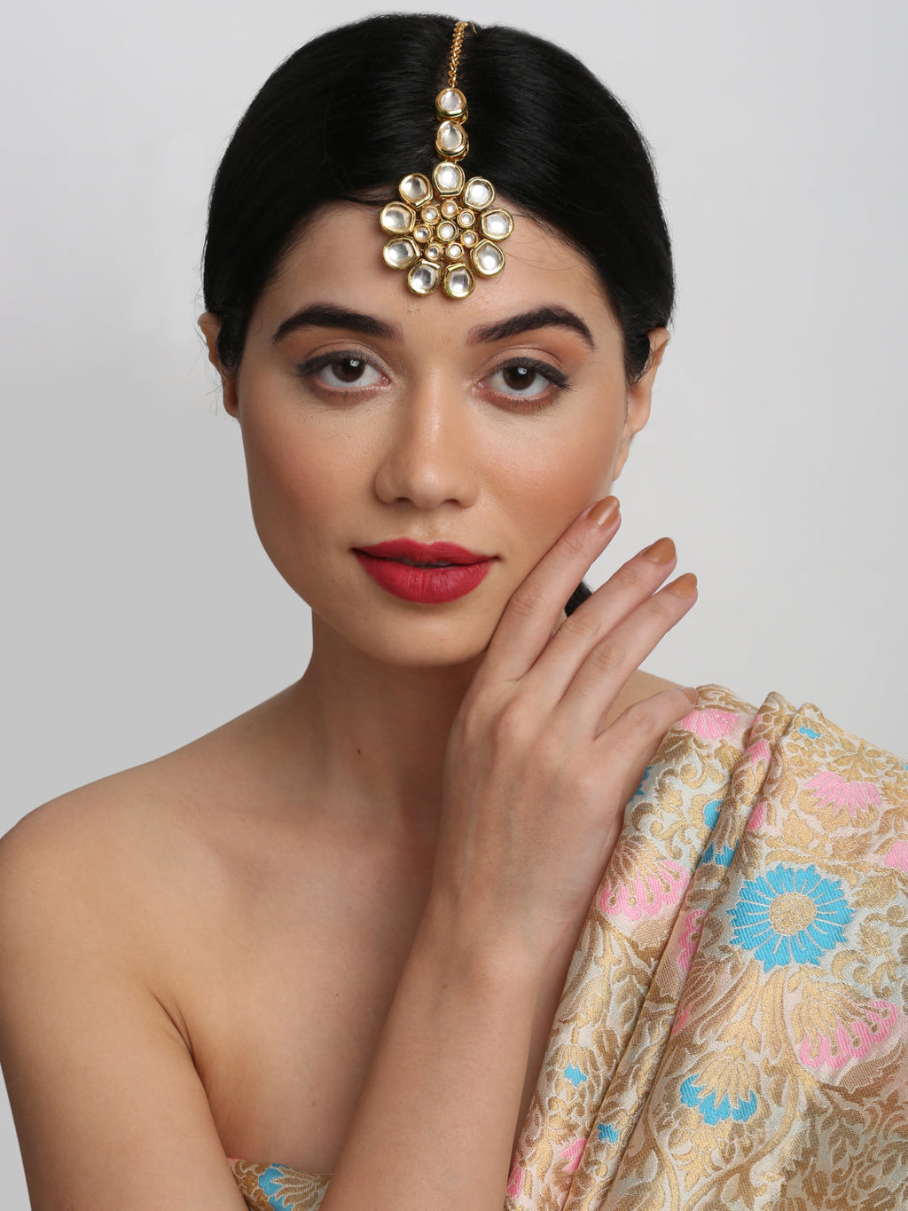 Kundan Maang Tikka - Ruby Raang - Distacart