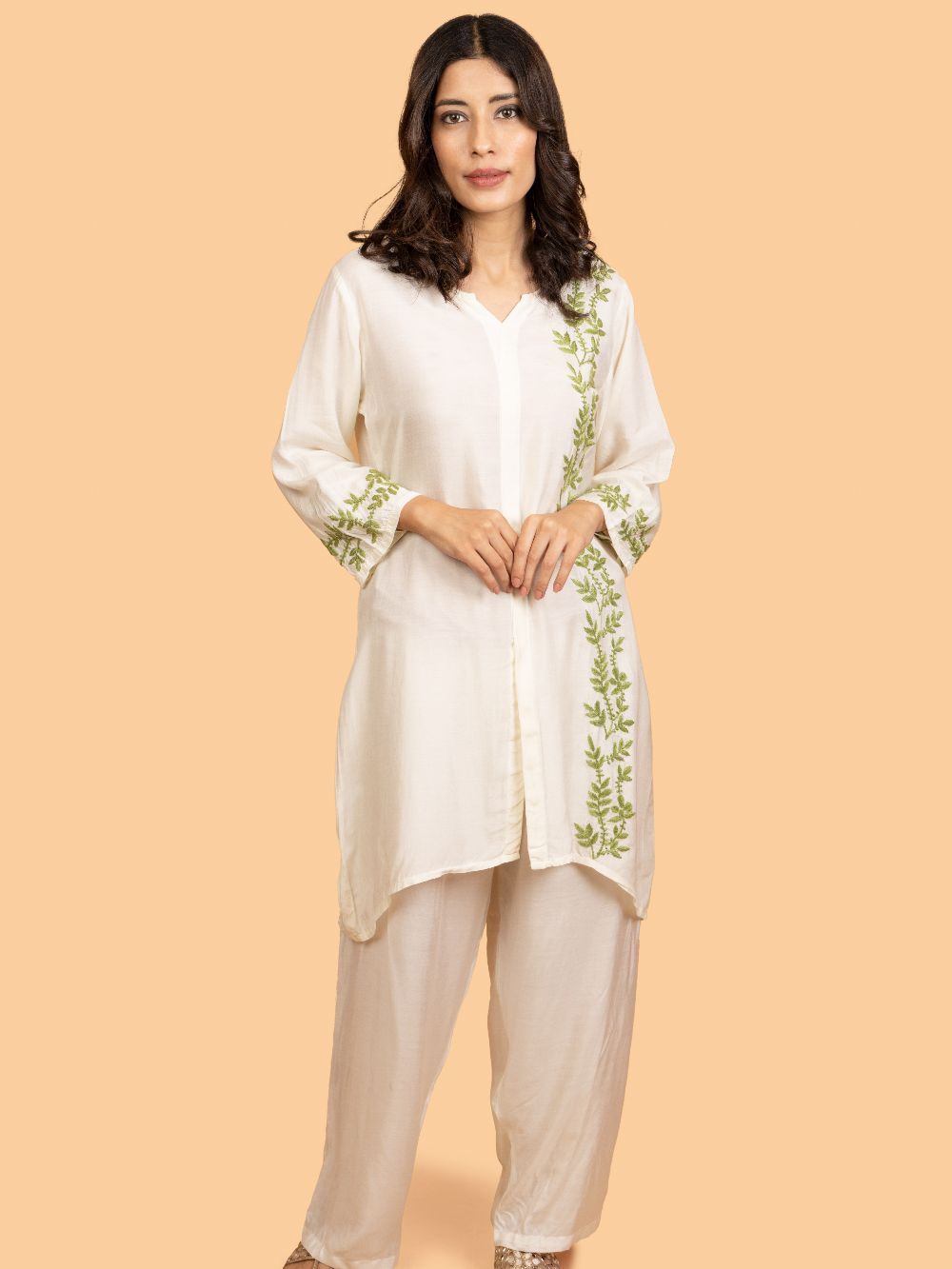 Gharana India Pure Muslin Short Chikankari Kurta - Distacart