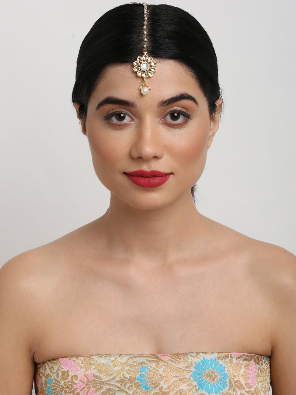Kundan Maang Tikka - Ruby Raang - Distacart