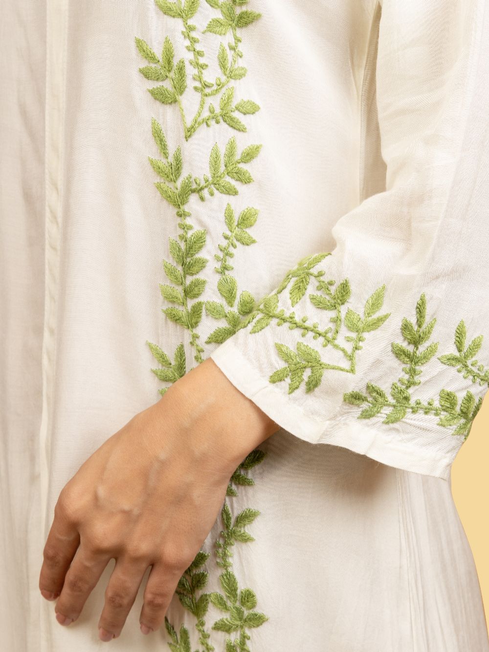 Gharana India Pure Muslin Short Chikankari Kurta - Distacart