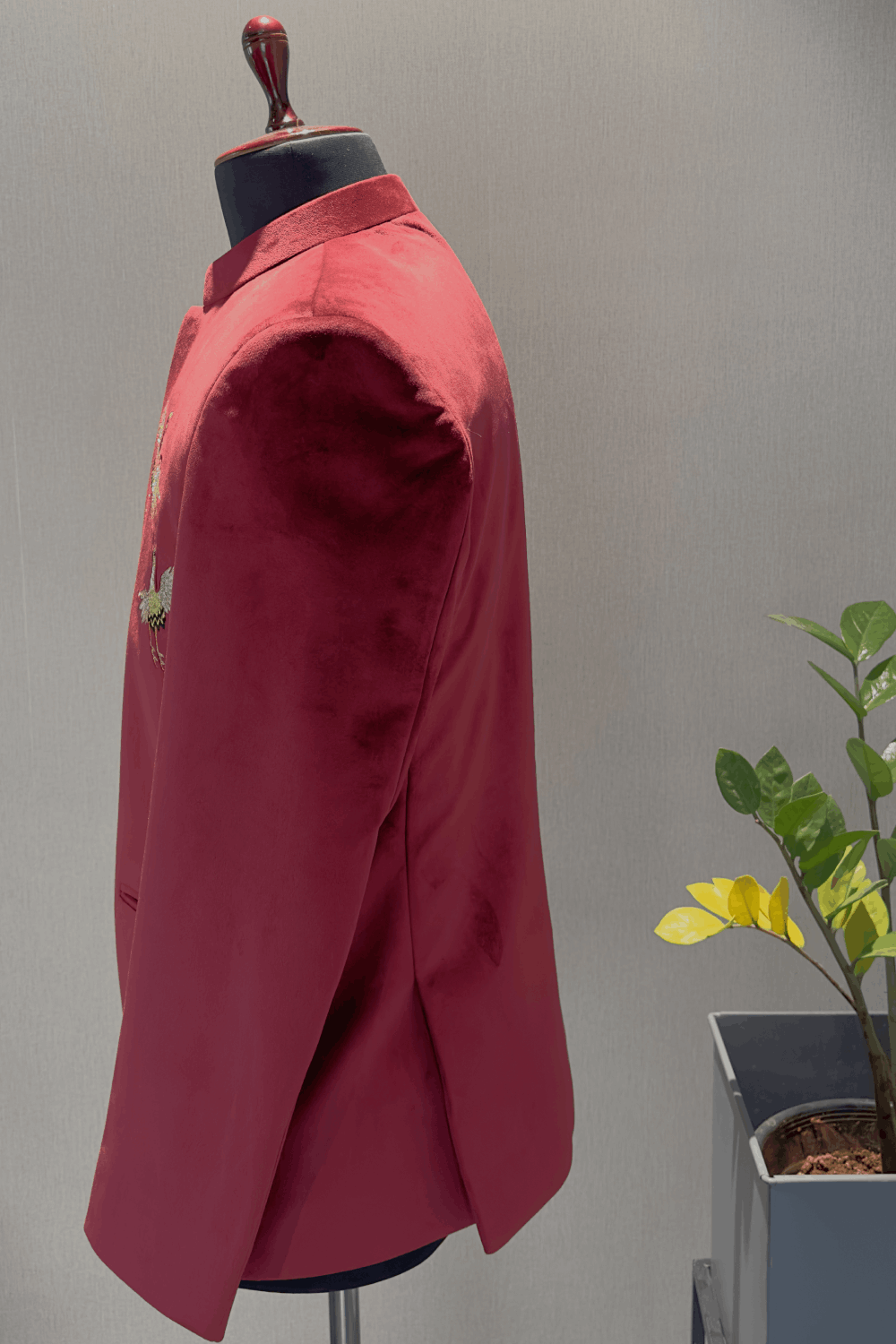 Granate Designer Men's Indo western by Hilo Design