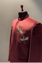 Granate Designer Men's Indo western by Hilo Design
