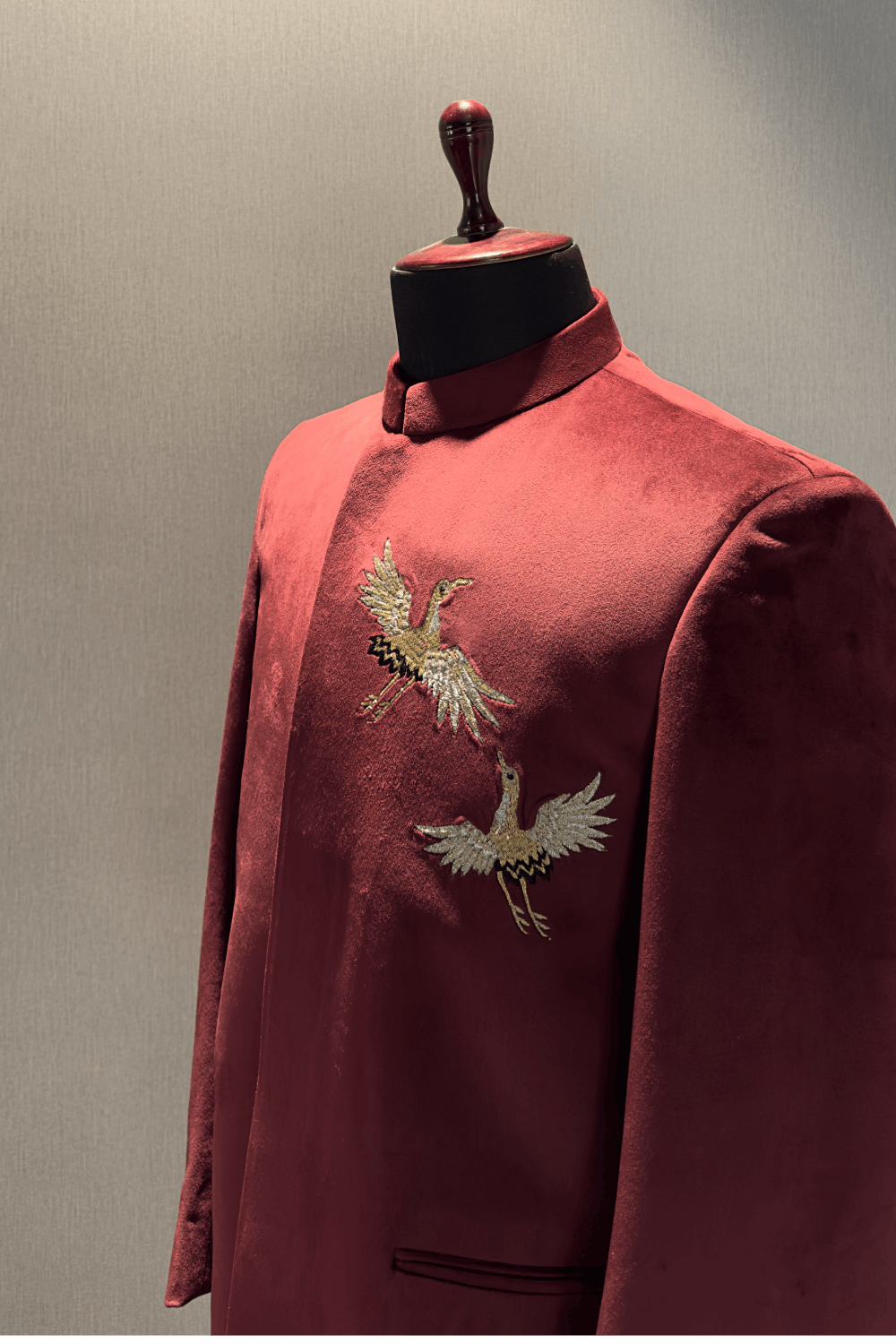 Granate Designer Men's Indo western by Hilo Design