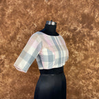 Neck Check Multi Color Coloured Cotton Ready to Wear Blouse - kapda Tailor