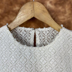 Radiant Glow Cream Coloured Cotton Less Ready to Wear Blouse - kapda Tailor