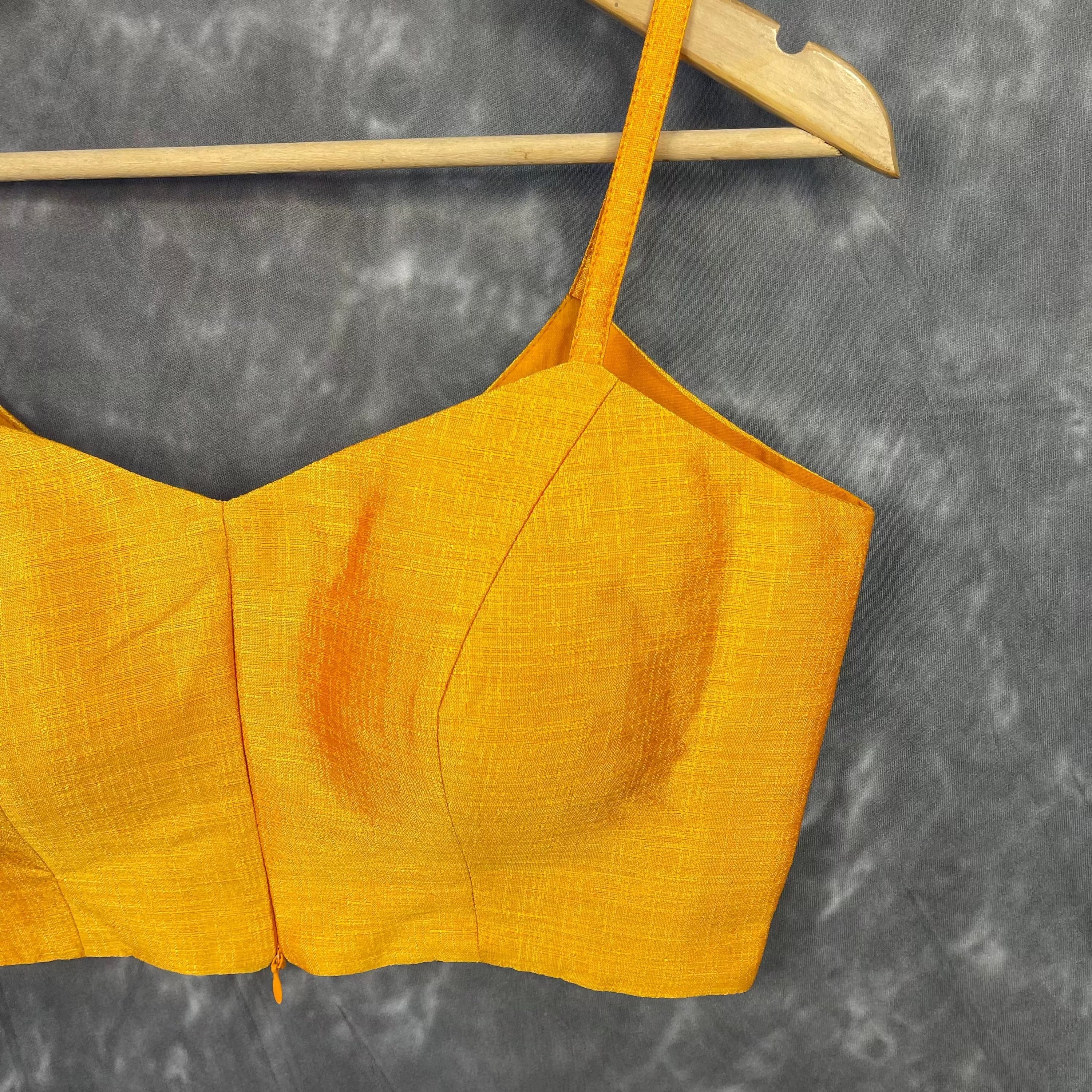 Majestic Yellow Yellow Coloured Silk Ready to Wear Blouse - kapda Tailor