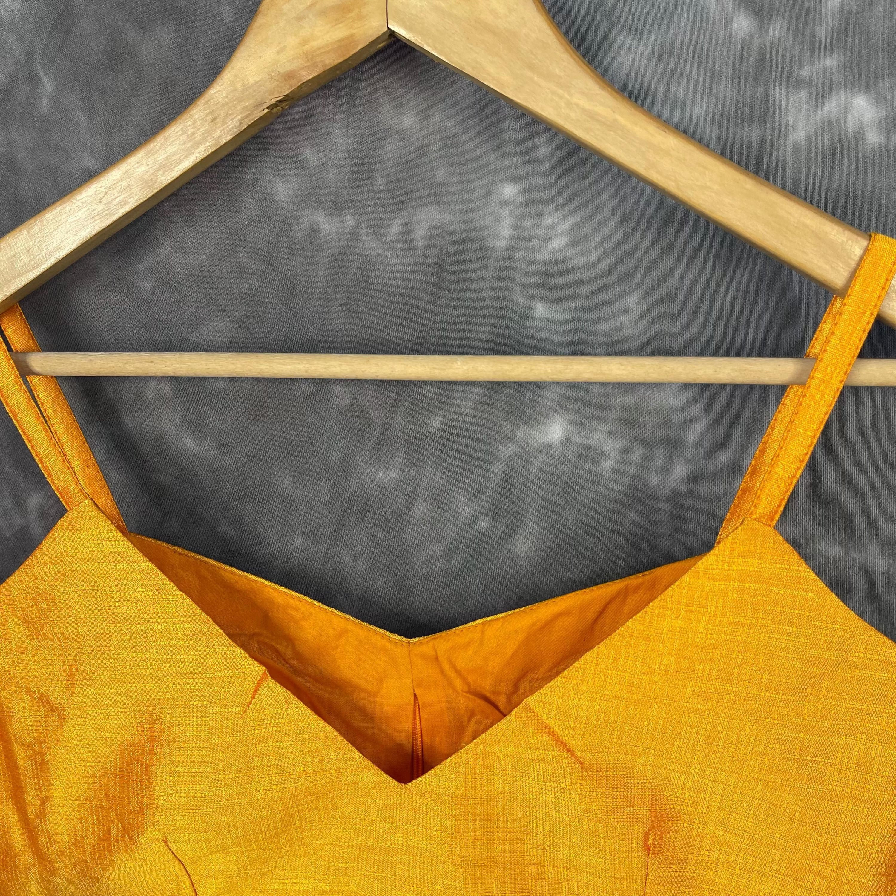 Majestic Yellow Yellow Coloured Silk Ready to Wear Blouse - kapda Tailor