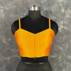 Majestic Yellow Yellow Coloured Silk Ready to Wear Blouse - kapda Tailor