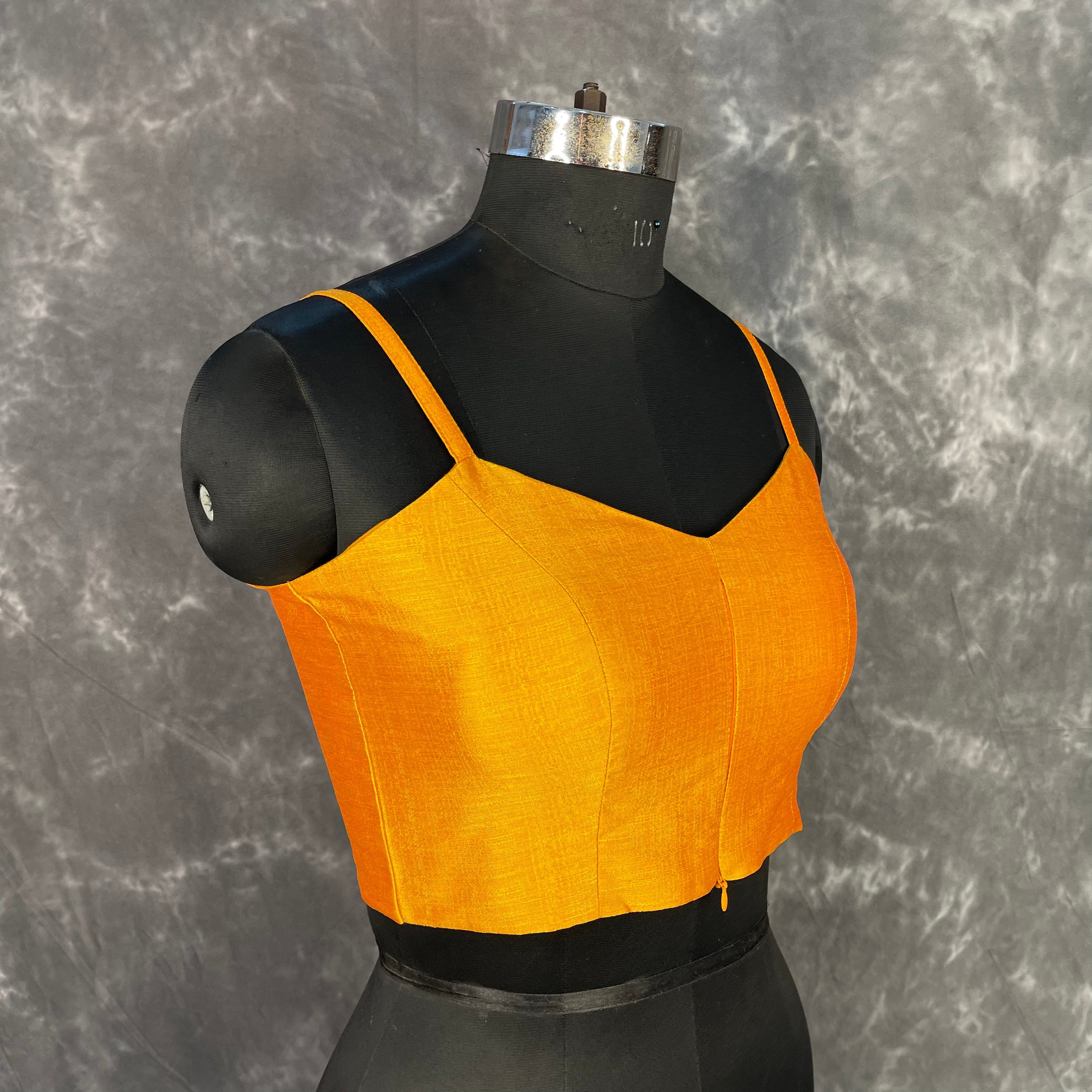 Majestic Yellow Yellow Coloured Silk Ready to Wear Blouse - kapda Tailor