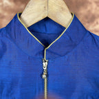 Cut Piece Fashion Royal Blue Coloured Silk Ready to Wear Blouse - kapda Tailor